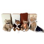 Four Steiff Bears with a Royal theme, all boxed, all limited, all certificates, in condition as new,