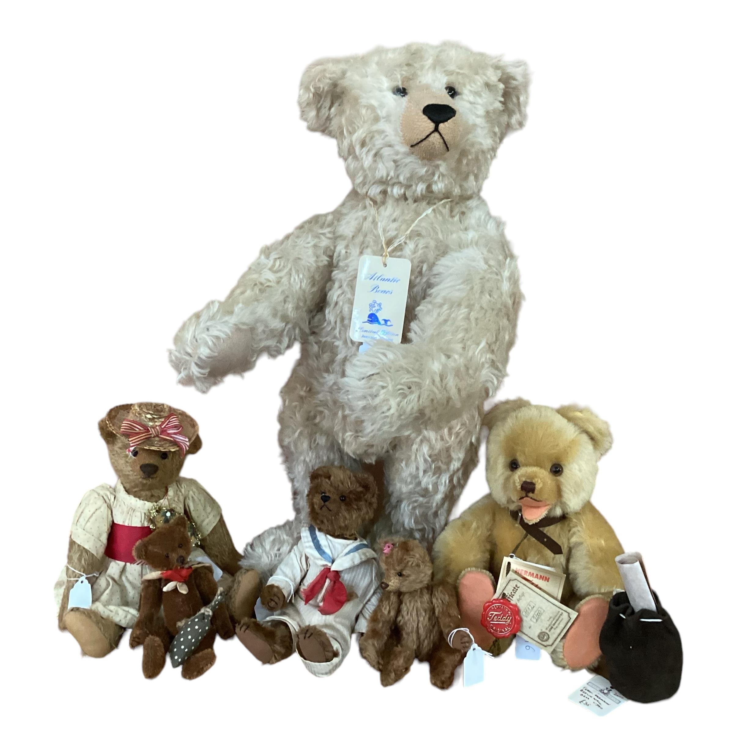 Six mixed collection of limited mohair bears, to include one Herman, in various condition, various - Image 22 of 22