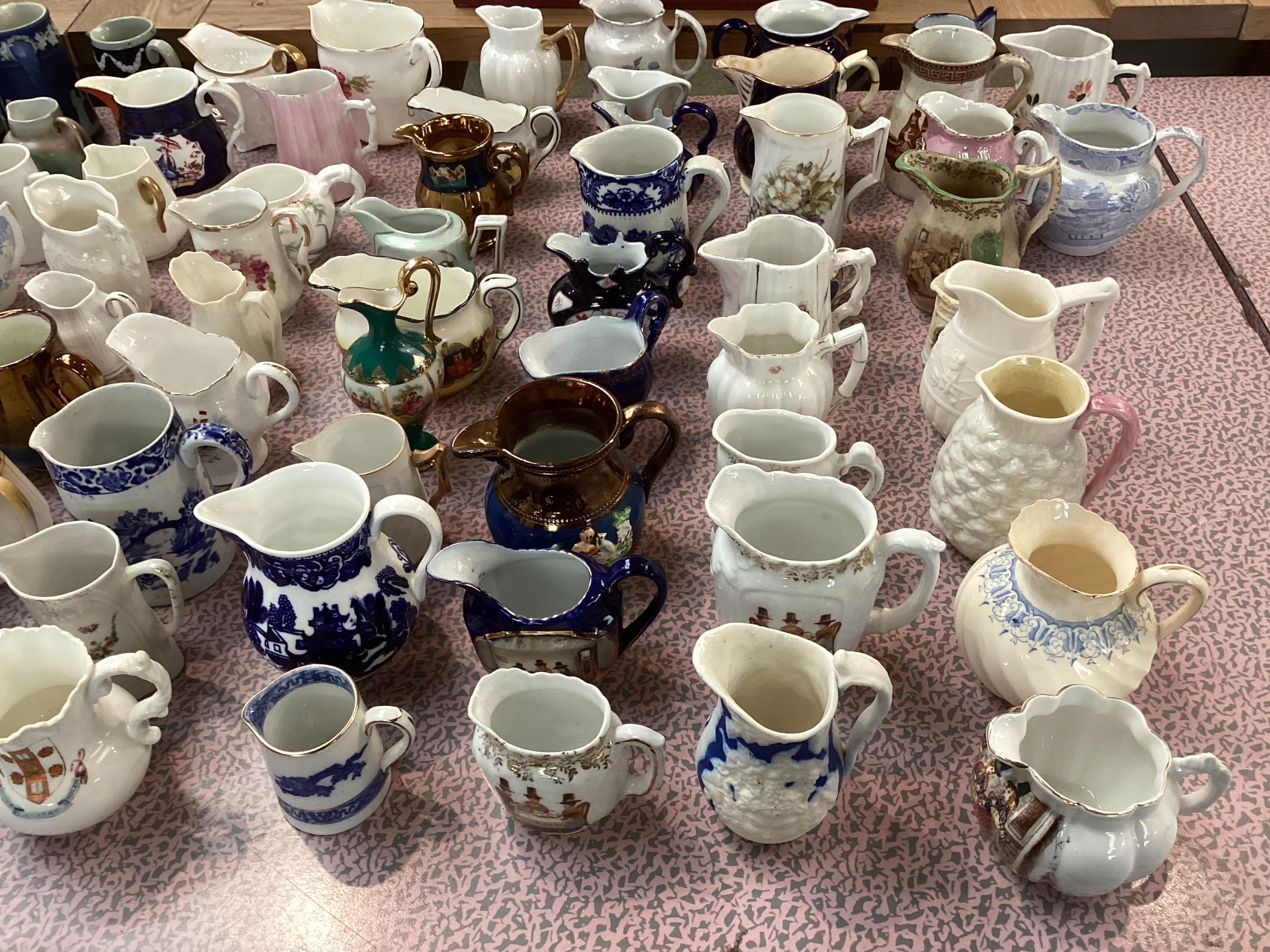 A large collection of late C19th and C20th ceramic and pottery jugs, all as found - Image 6 of 20