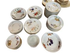 A quantity of Royal Worcester Evesham pattern dinner plate, bowls and soufle dish, some with wear to