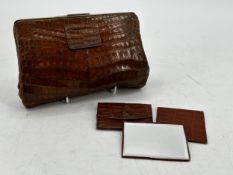 A ladies brown leather vintage handbag, some general all over wear, see images