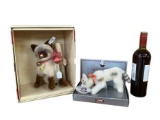 Steiff 1930 Siany, replica 94 boxed and certificate plus, Museum Collectors Drinking Cat, ltd (no