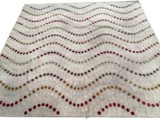 William Yeoward wool rug with circular geometric to a beige ground 301 cm x 295 cm