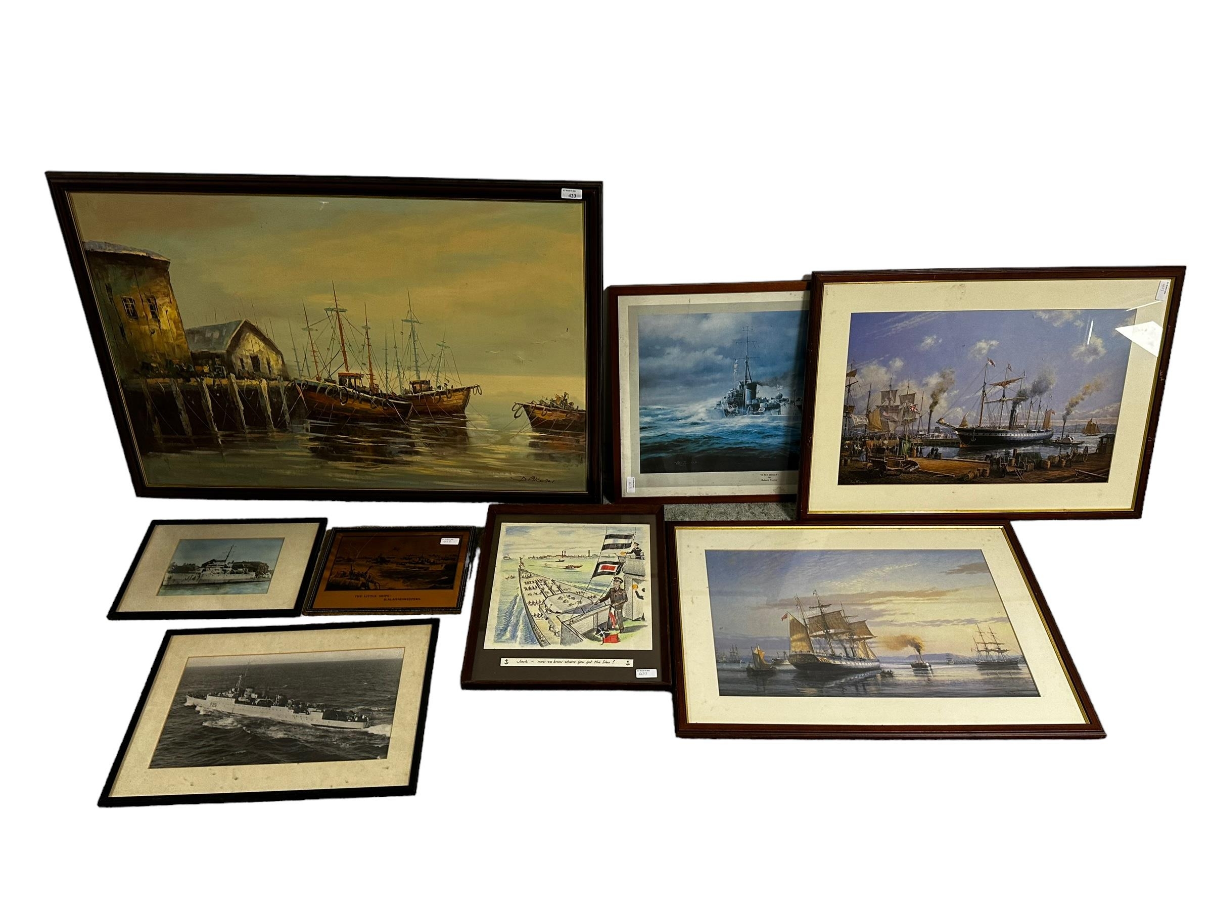 A quantity of pictures and prints of Naval and Shipping interests, see images