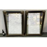 A pair of decorative wall mirrors, country house hotel clearance, all functional and with little