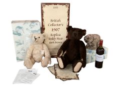 3 x Steiff bears, condition as new, Limited, all boxed, all with certificates, to include 1909