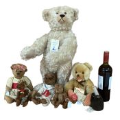 Six mixed collection of limited mohair bears, to include one Herman, in various condition, various