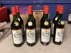 8 bottles of Chateau Rausan-Segla 1967. From a deceased estate. As found. In original wooden case (