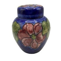 A Moorcroft ginger jar and cover, label to base, 15cm High