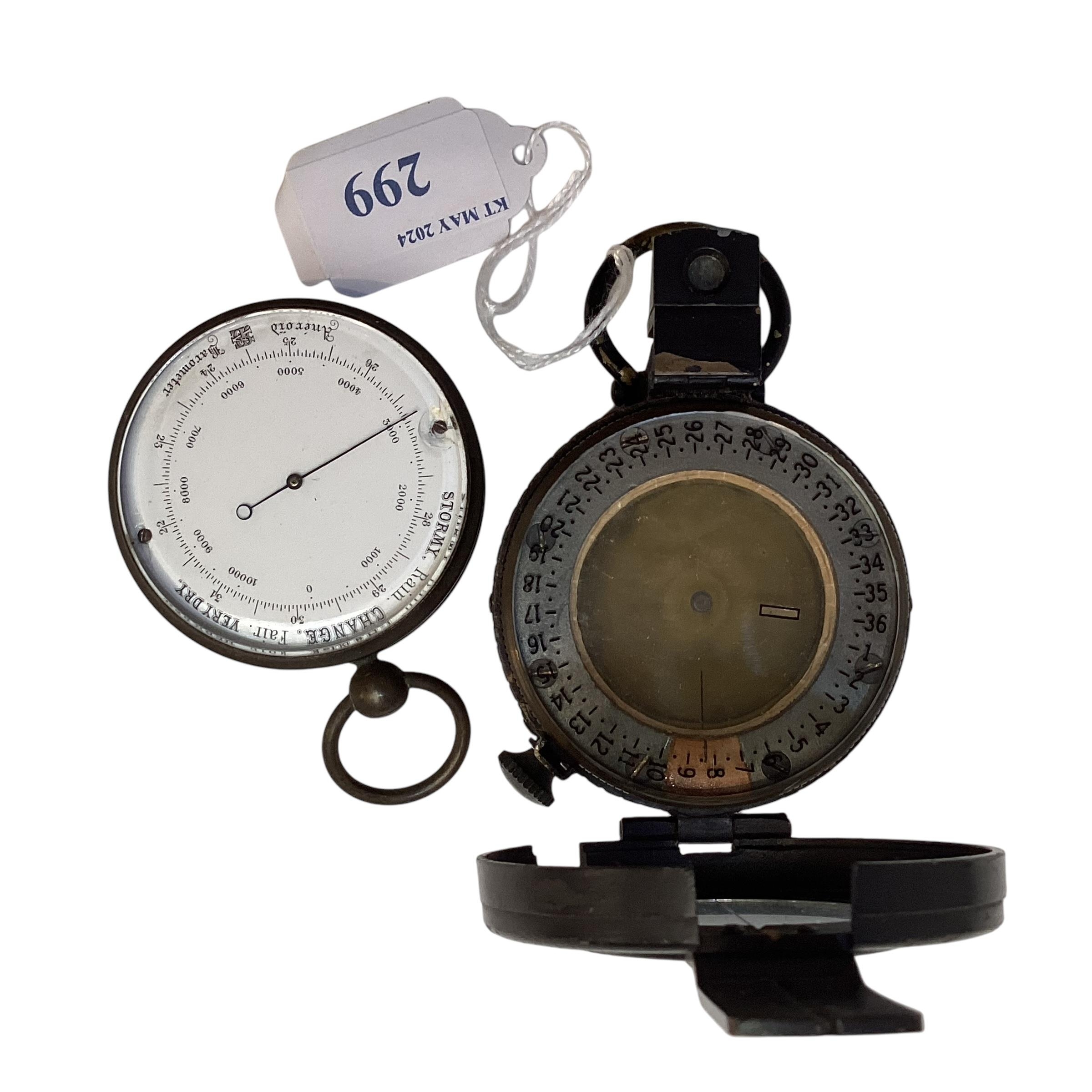 A miniature barometer and compass - Image 5 of 5