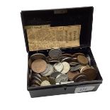 A tin of 19th/20th UK and World coinage.