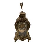 A French brass boulle mantel clock