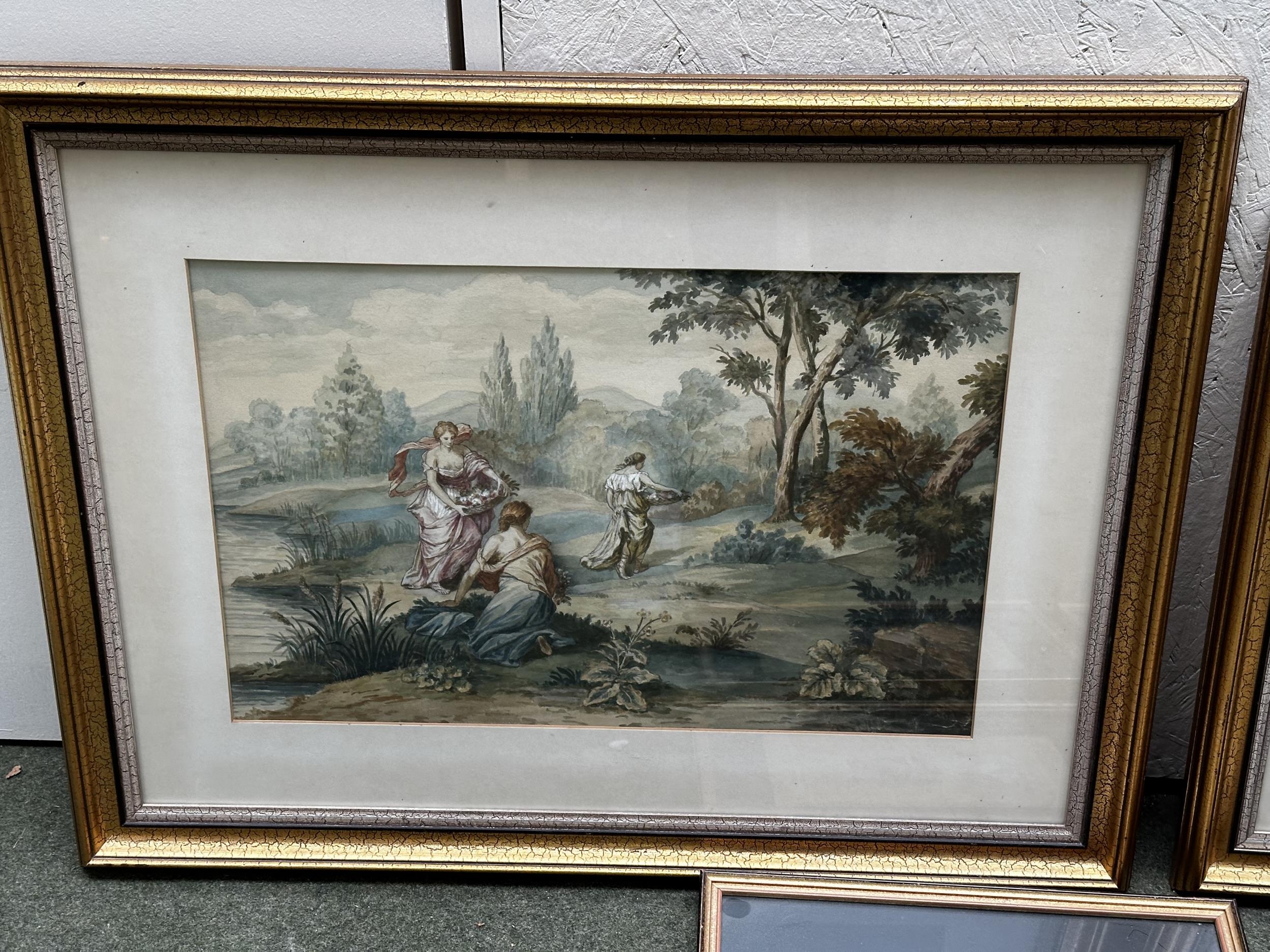 Two oil on board scenes, signed lower right H Church, together with a collection of decorative - Image 2 of 7