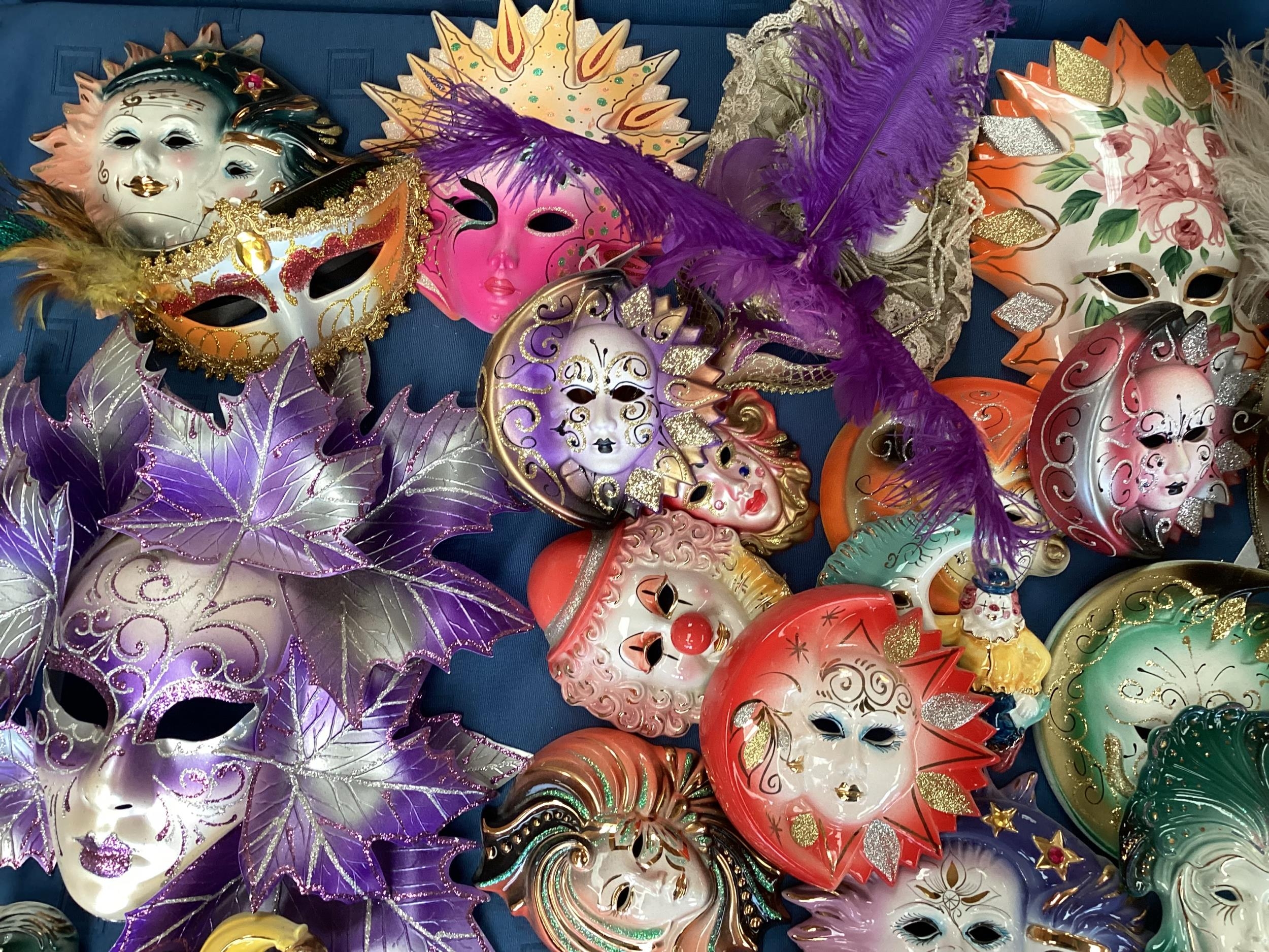 Approx 50 Venetian style masks, see images for details - Image 4 of 7