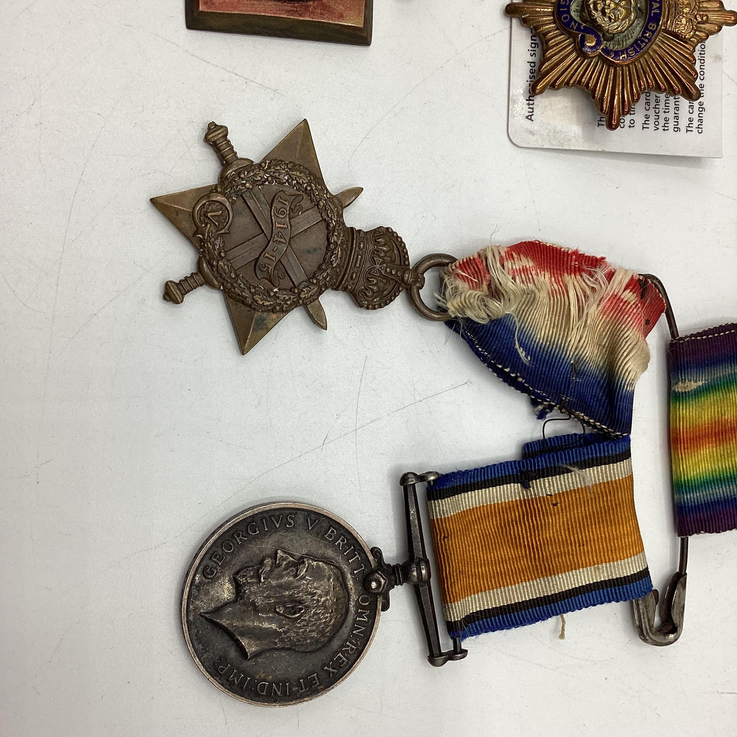 A World War I trio of medals to PNR M.Whale Royal Engineers together with medal group 'General - Image 2 of 7
