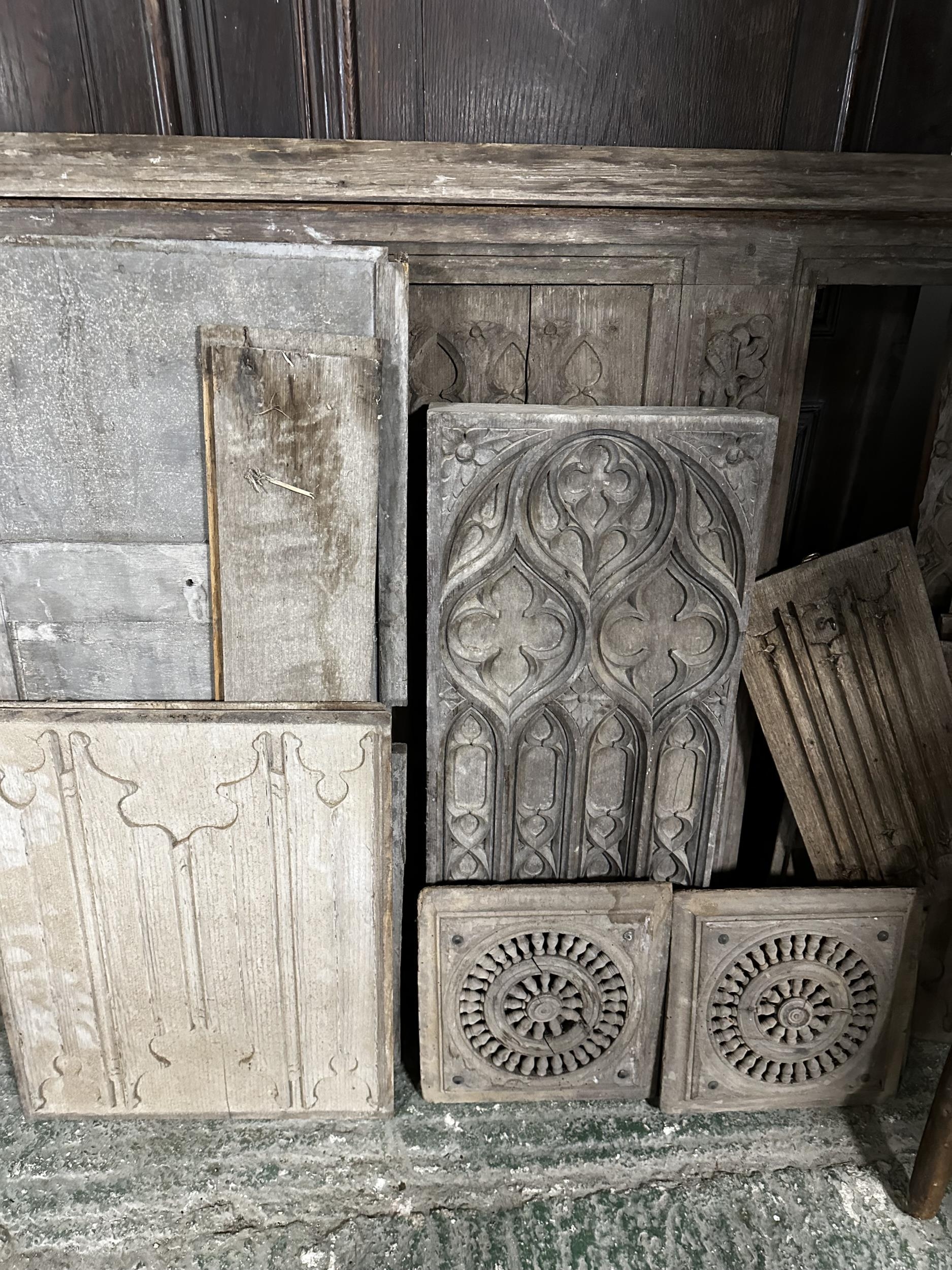 Reclamation: a quantity of various old panelled doors and panelling, Fawley Manor Clearance - Image 6 of 7