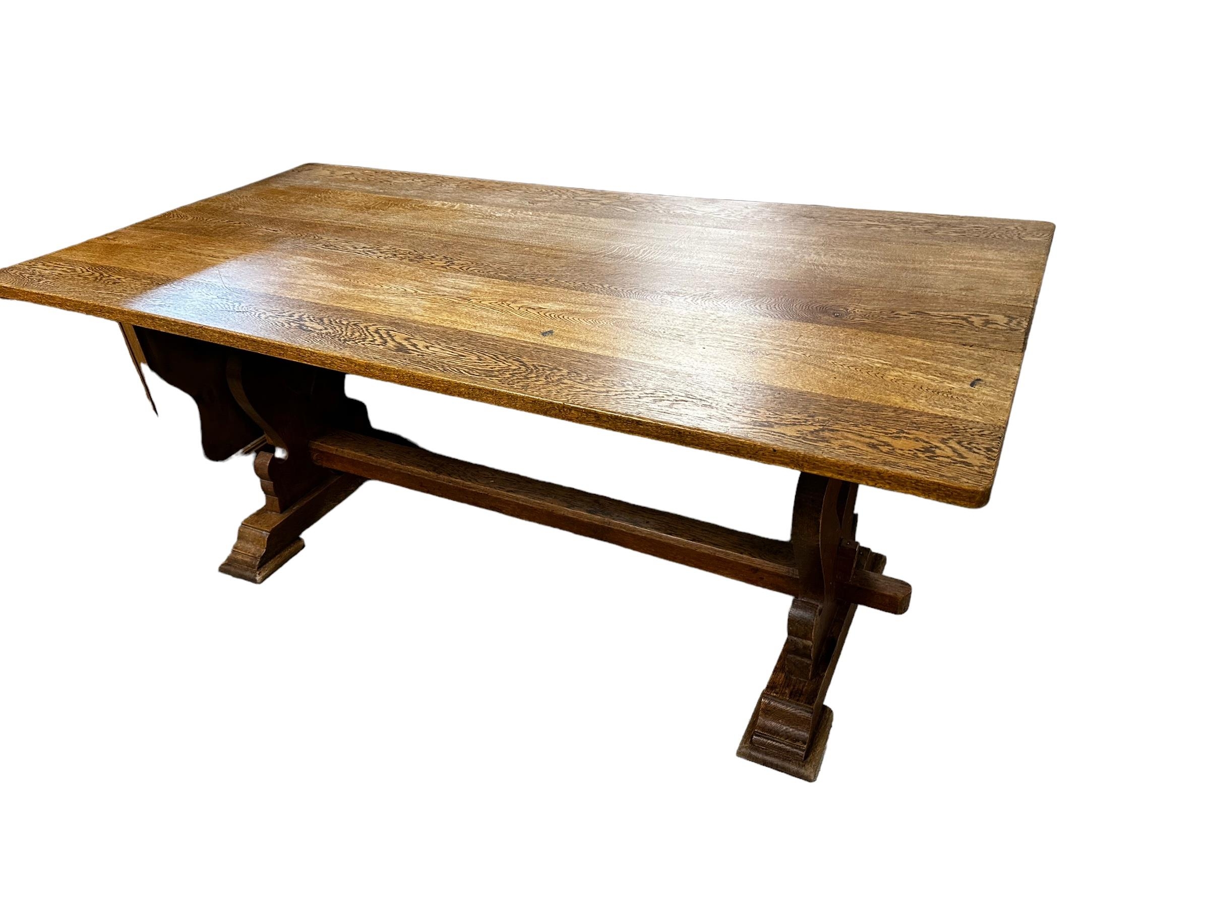 A light oak refectory table 182cm Long x 75cmH x 91cm W