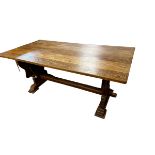 A light oak refectory table 182cm Long x 75cmH x 91cm W