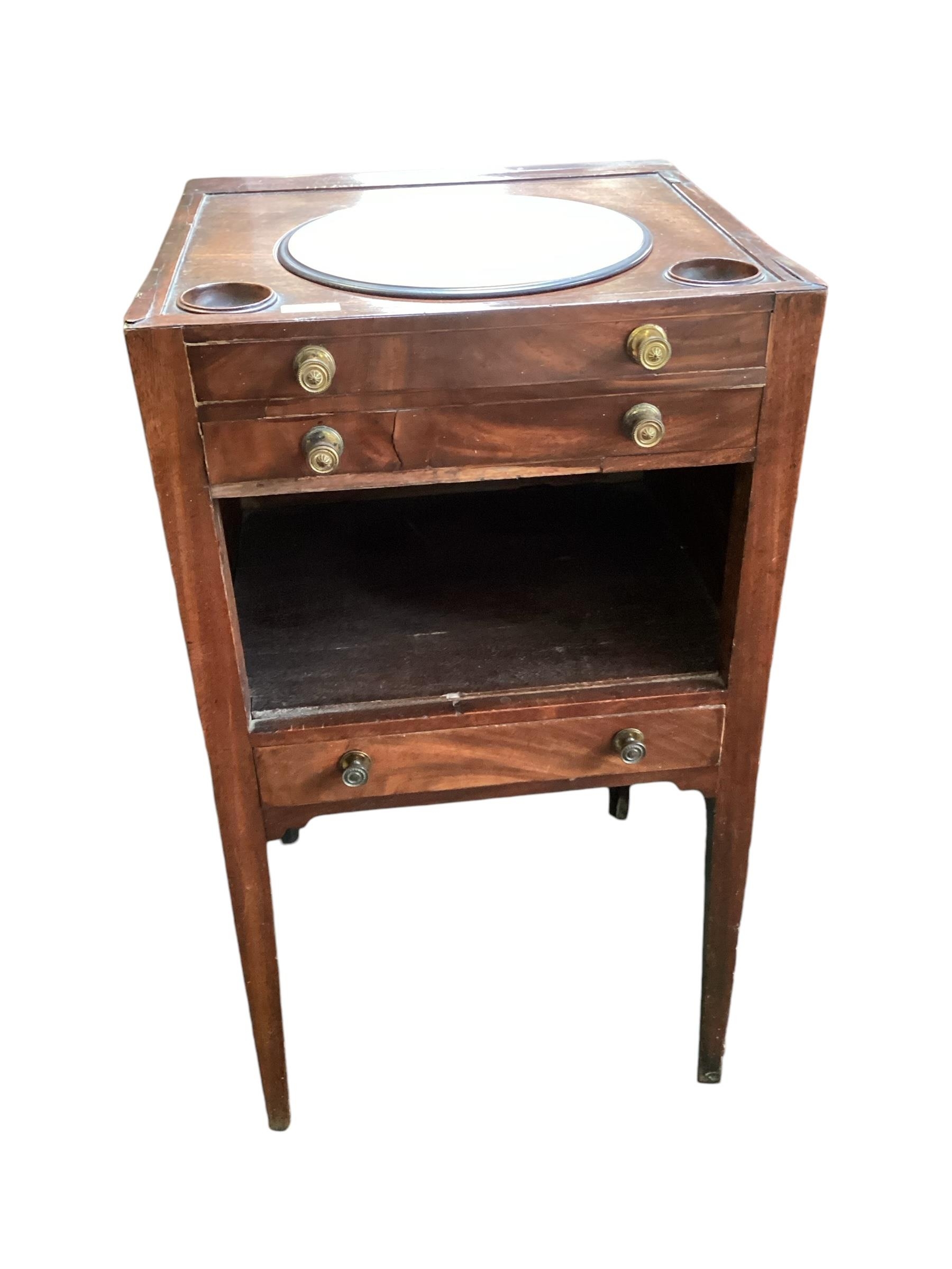AC19th mahogany part wash stand 78cmH and a small Two tier octagonal occasional table (63cm H), - Image 3 of 6