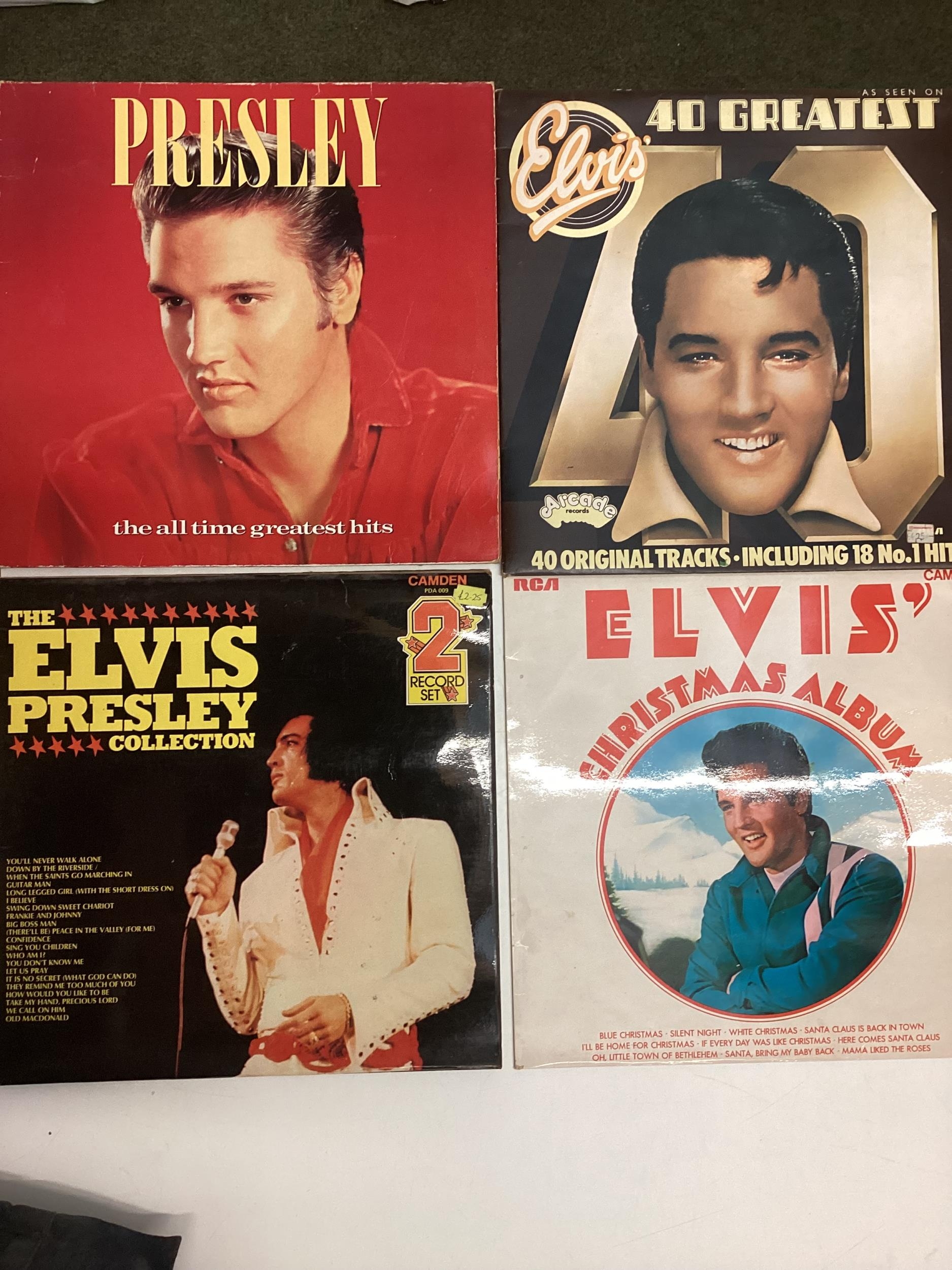 Vinyl record, 4 Elvis Presley records. See photos for albums, condition varying. Sold as found.