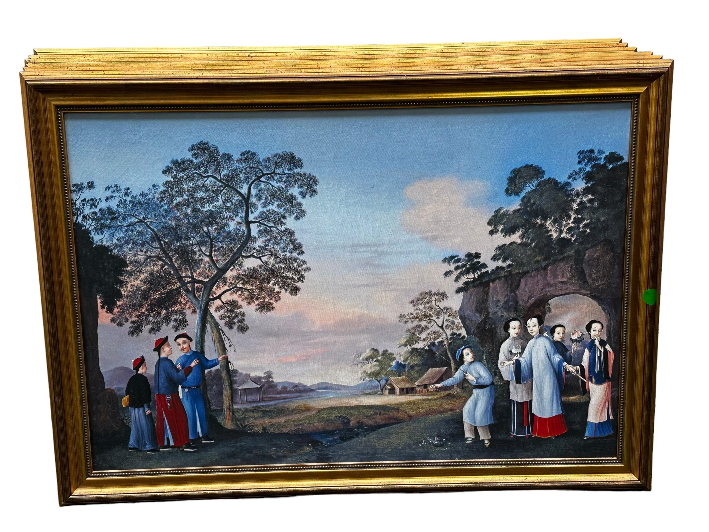 A Set of six C20th gilt framed reproduction copy prints, "Views of Chinese social life", from the - Image 2 of 8