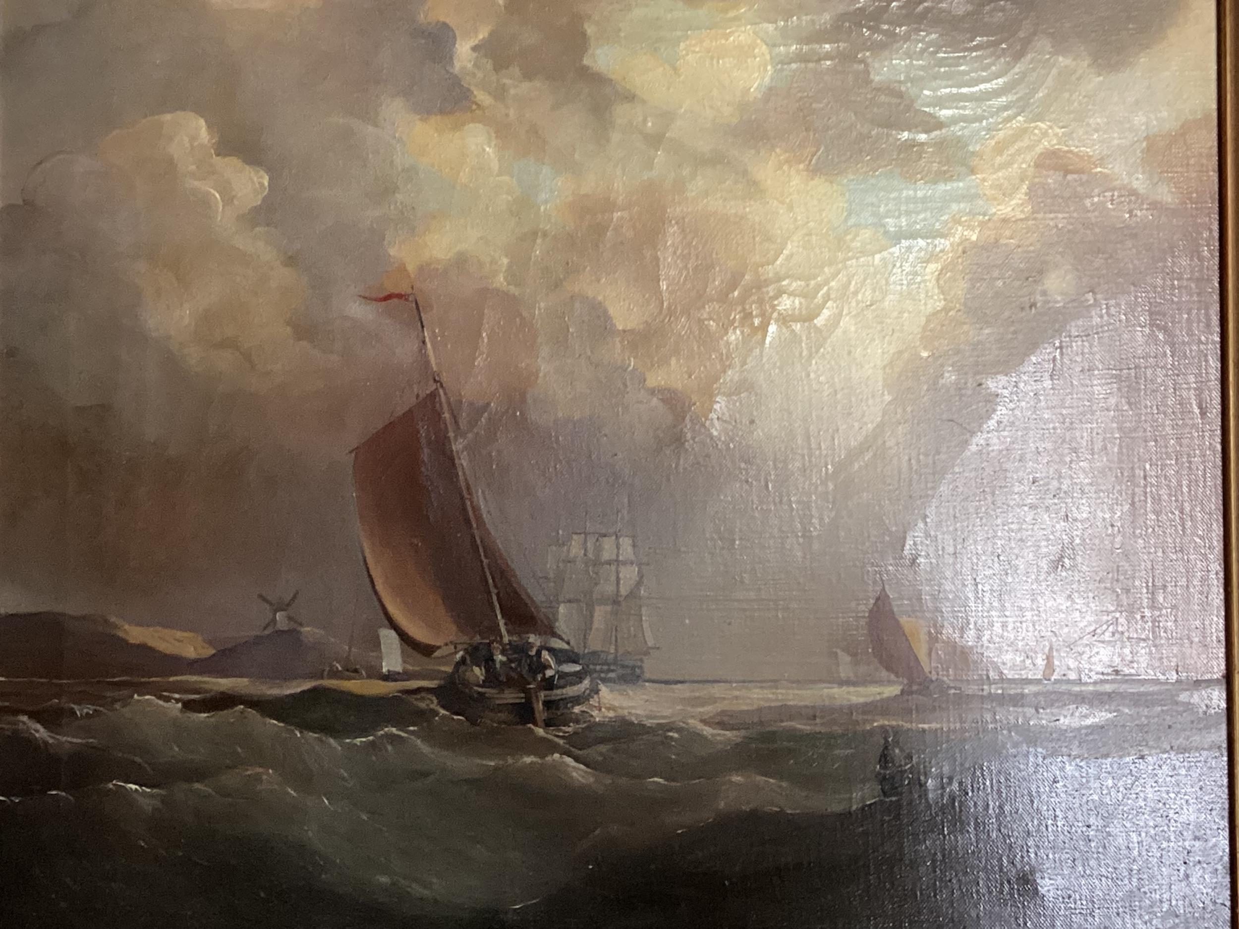 ANDRE DE MOLLER C20th, British, Two pairs gilt framed oil on canvas, depicting C19th shipping - Image 20 of 32