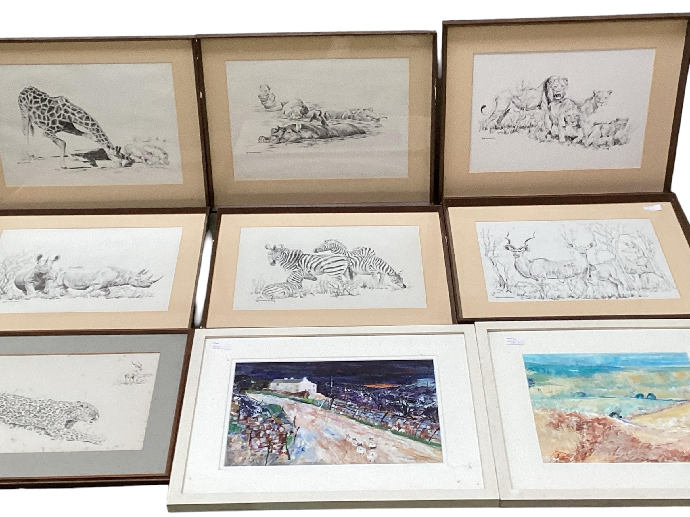 Quantity of pictures and prints to include a Cecil Aldin Hunting print, and a set of framed and
