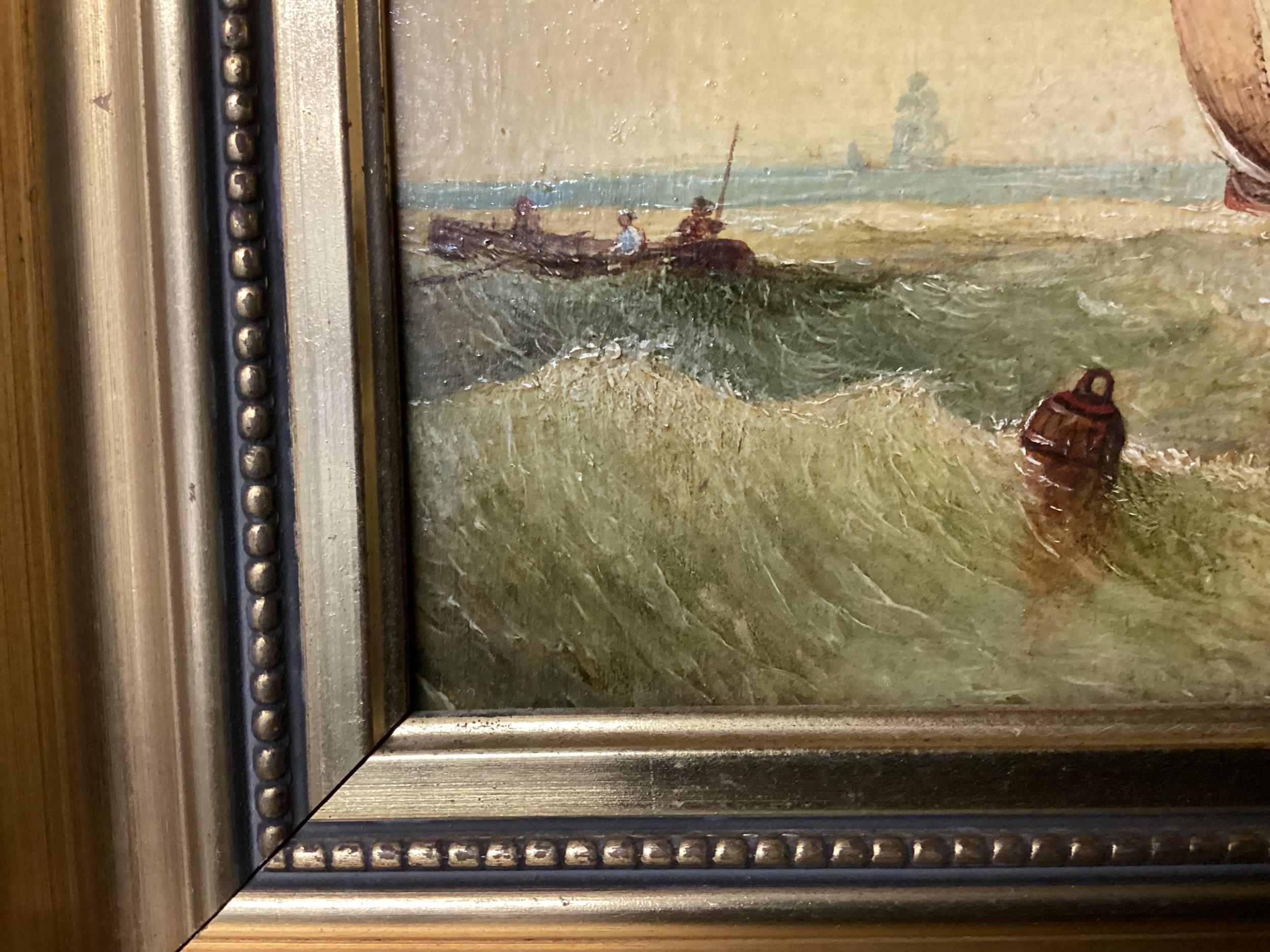 ANDRE DE MOLLER C20th, British, Two pairs gilt framed oil on canvas, depicting C19th shipping - Image 10 of 32