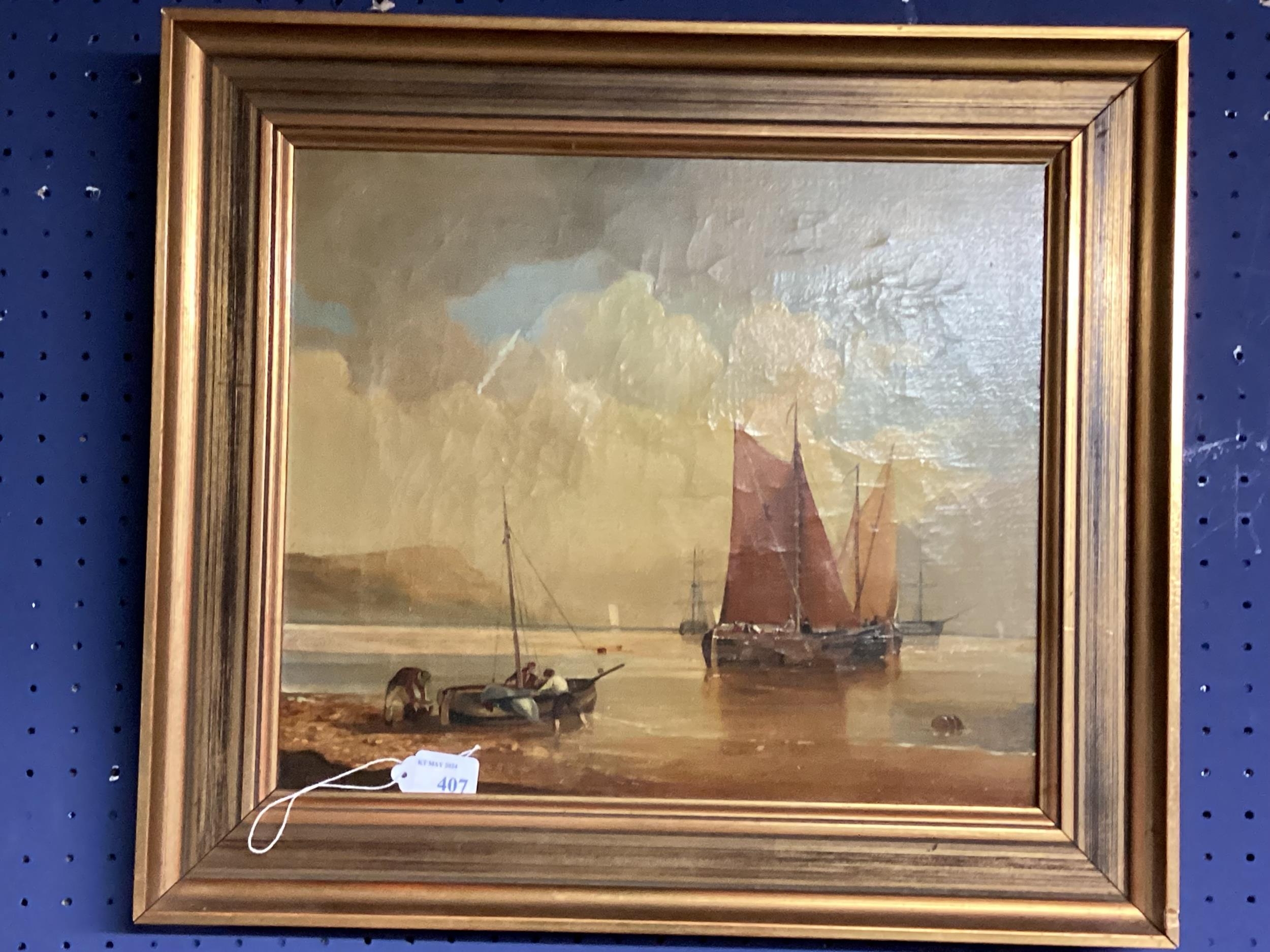 ANDRE DE MOLLER C20th, British, Two pairs gilt framed oil on canvas, depicting C19th shipping - Image 23 of 32