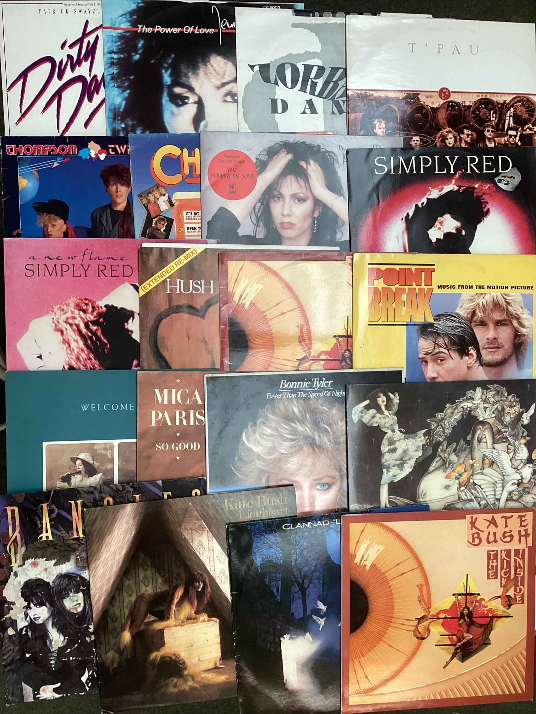 Vinyl record, circa 30. See photos for a selection of albums, To include, Simply Red, Kate Bush, - Image 3 of 3