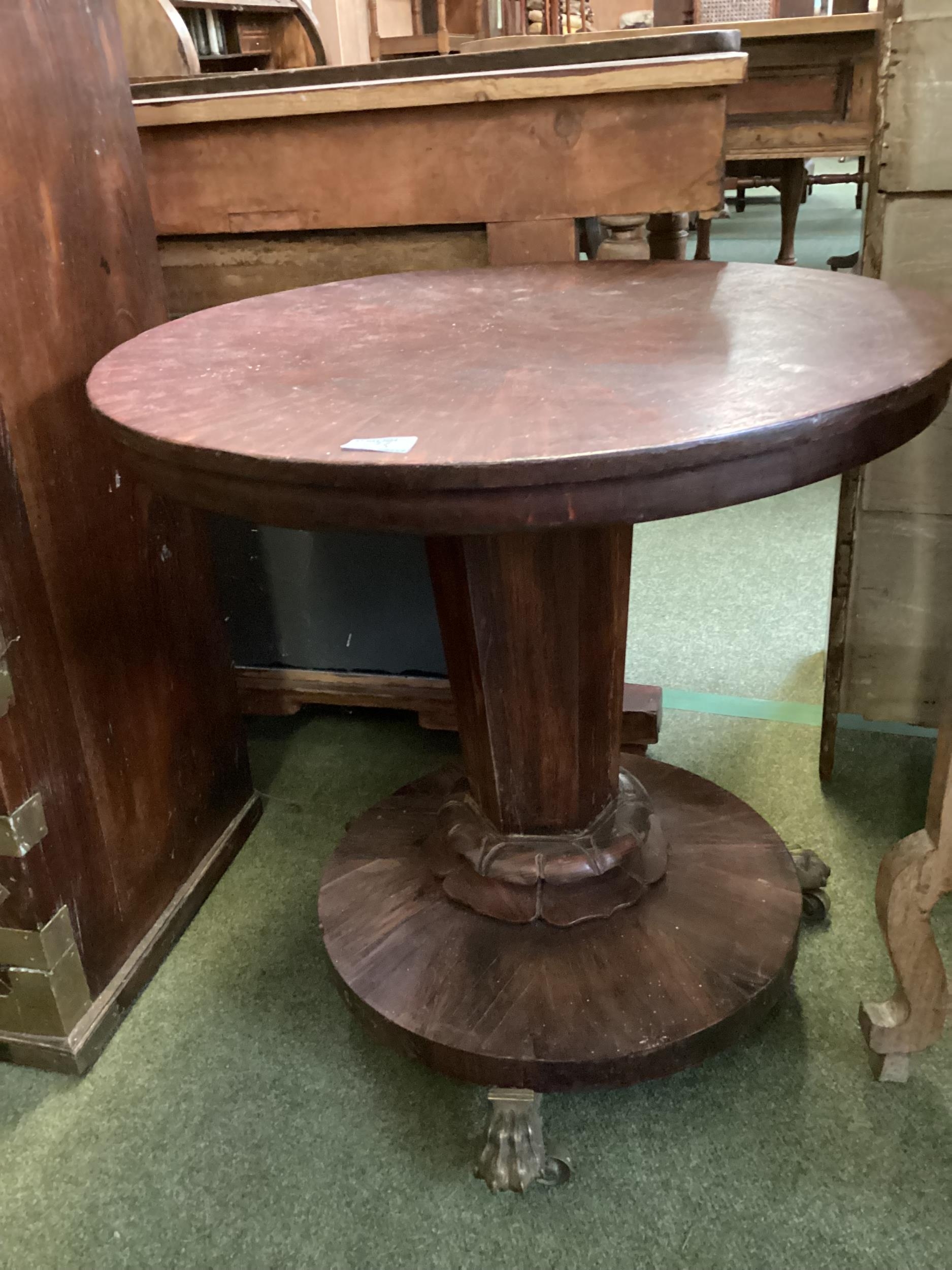 AC19th mahogany part wash stand 78cmH and a small Two tier octagonal occasional table (63cm H), - Image 6 of 6