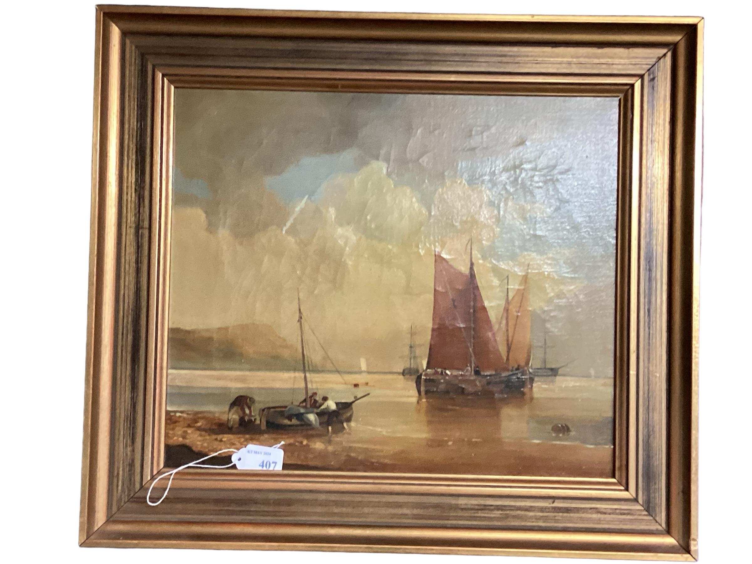 ANDRE DE MOLLER C20th, British, Two pairs gilt framed oil on canvas, depicting C19th shipping - Image 32 of 32