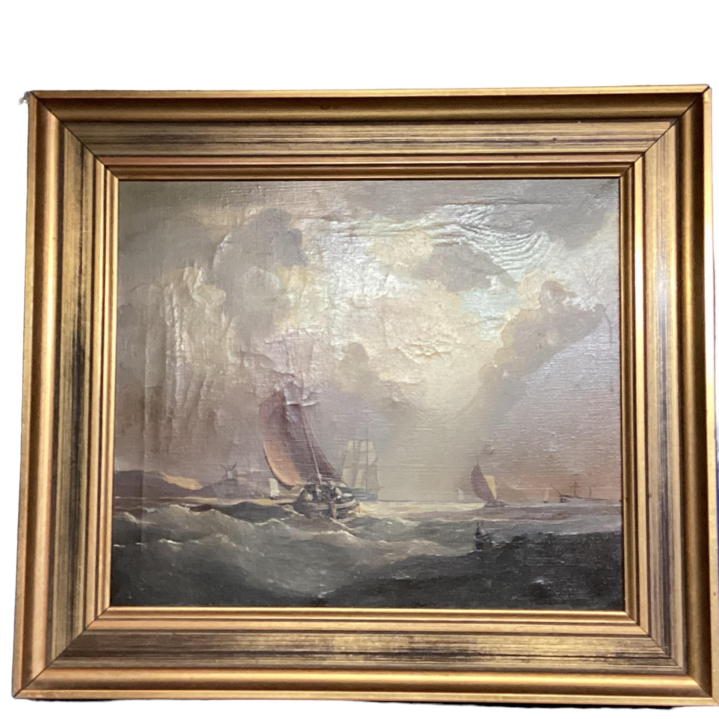 ANDRE DE MOLLER C20th, British, Two pairs gilt framed oil on canvas, depicting C19th shipping - Image 28 of 32