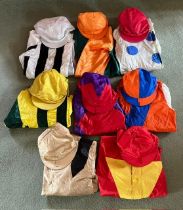 A quantity of jockey silks, see images
