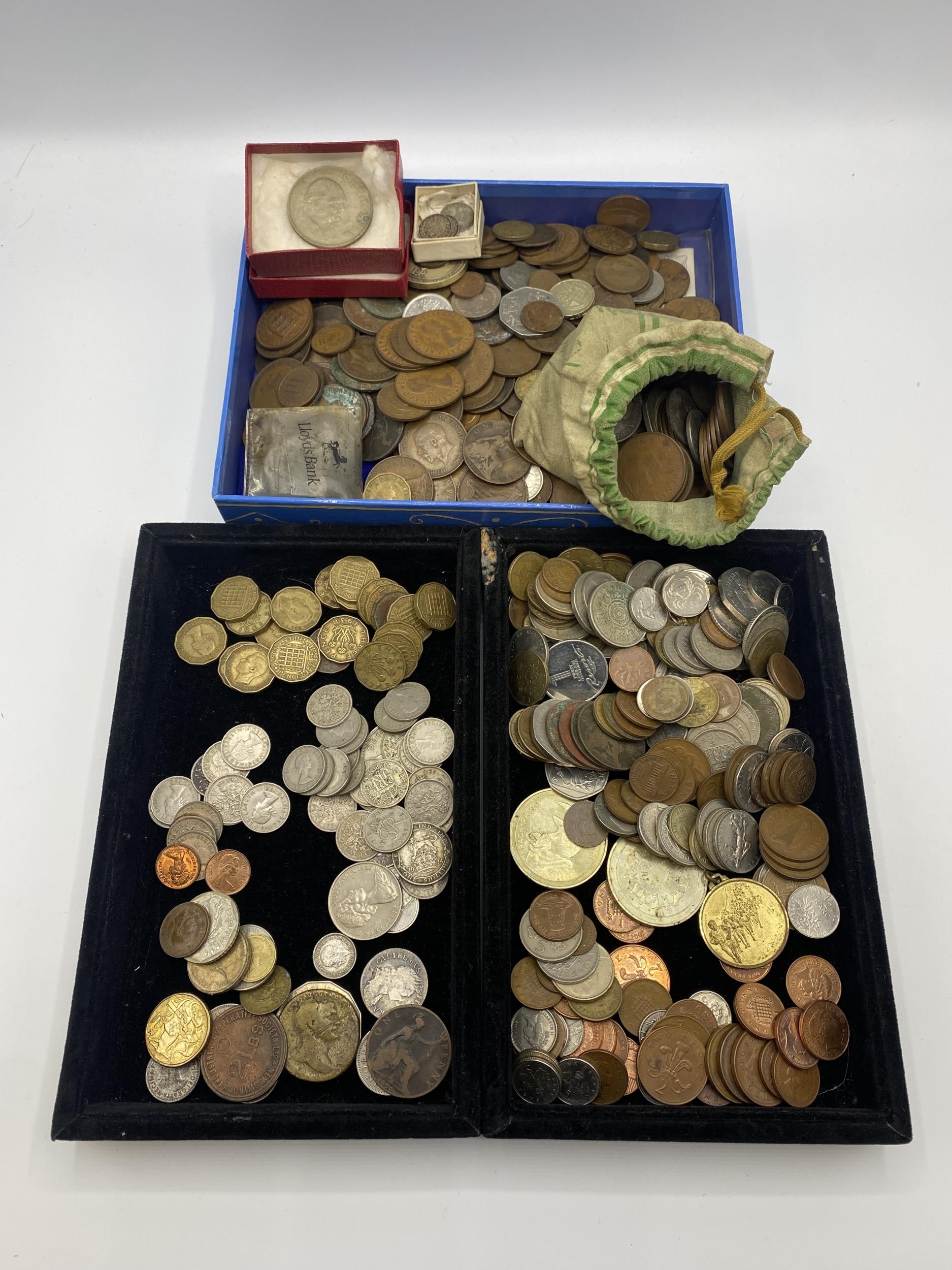 A collection of 19th and 20th century British coinage.