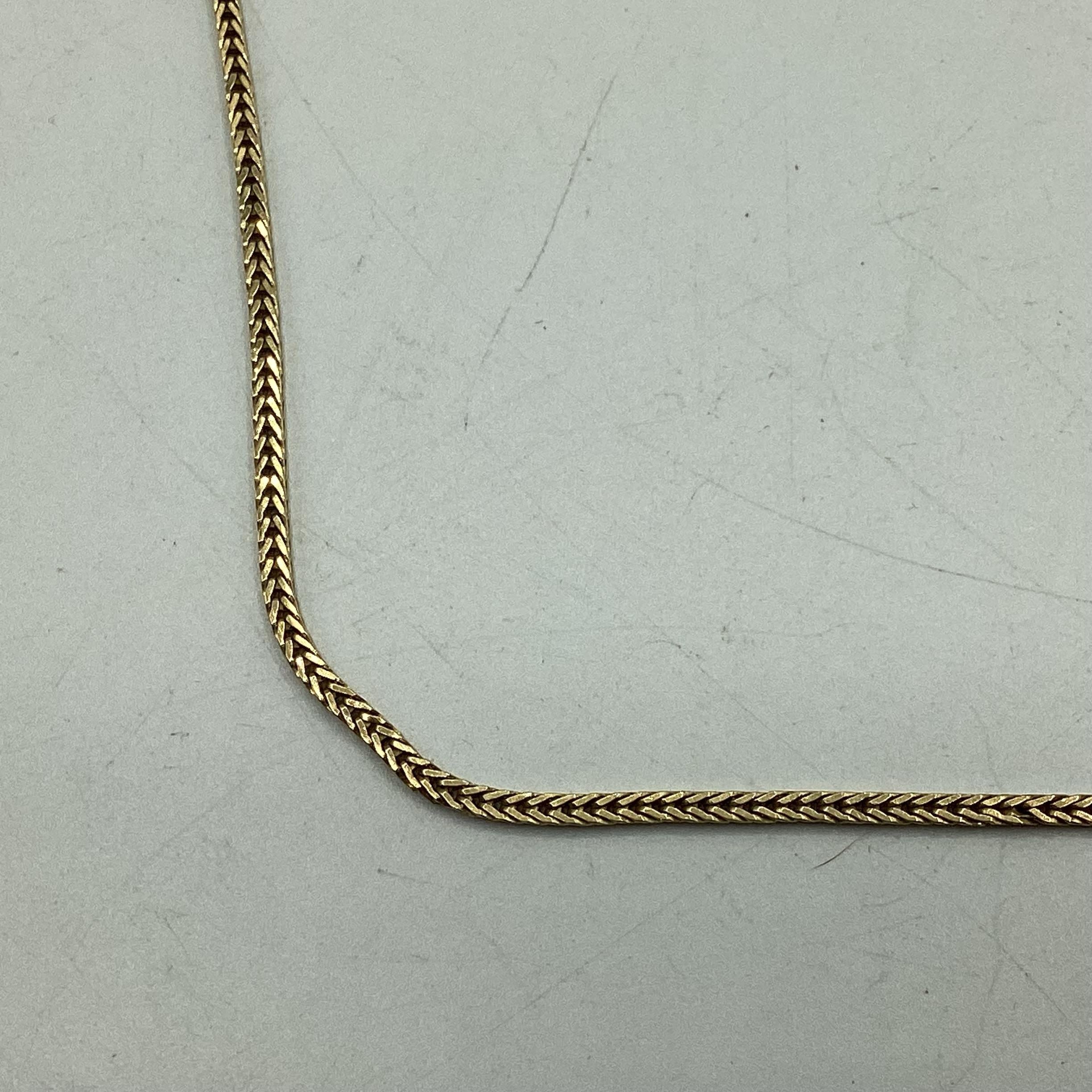 An 18ct gold flat fancy link necklace 62 cm, 13.22 g - Image 2 of 3