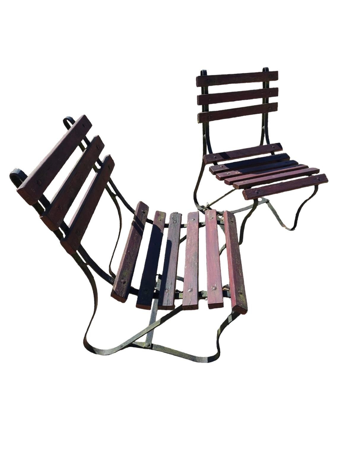 Two slat seat & back chairs