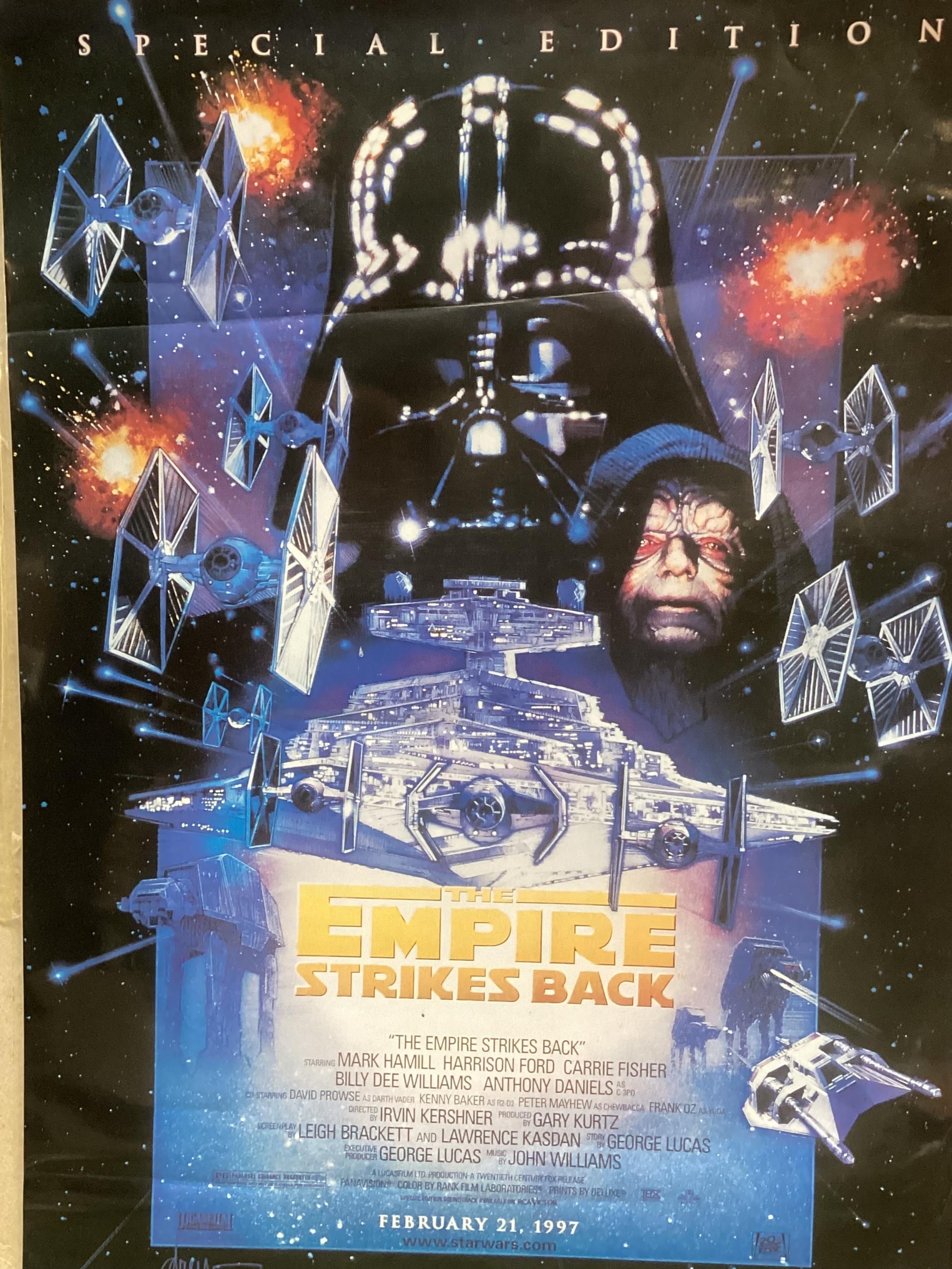 STAR WARS, three laminated Star Wars Posters. Special Edition The Empire Strikes Back, Return Of The - Image 6 of 7