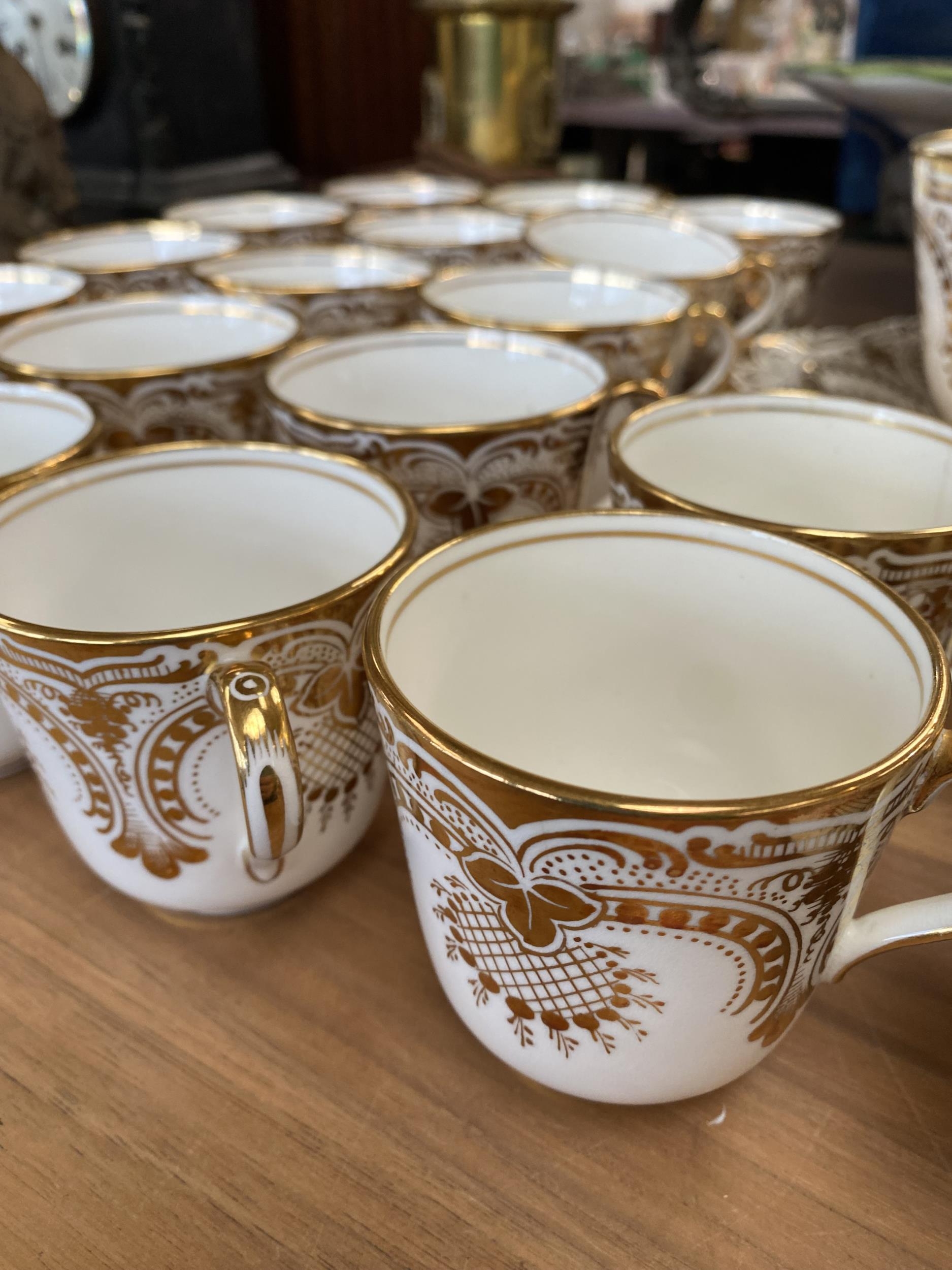 A Staffordshire part tea set, with gilt decoration - Image 5 of 6