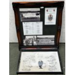 Sporting Memorabilia: a framed team sheet and photographs of England V Presidents overseas XV,