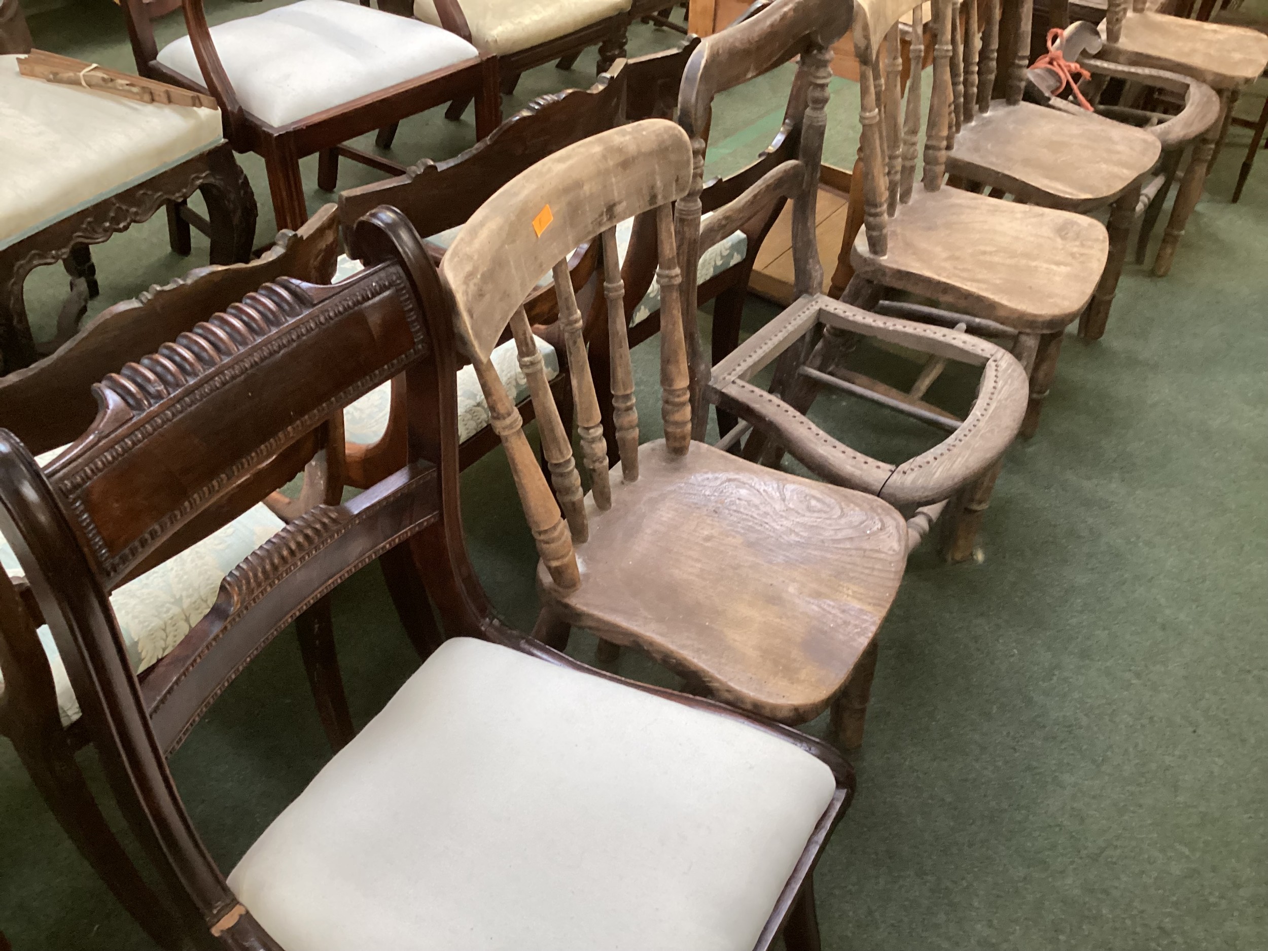 A quantity of various chairs, all cleared from Fawley Manor, see images for all details
