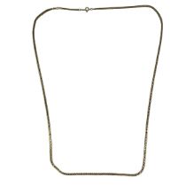 An 18ct gold flat fancy link necklace 62 cm, 13.22 g