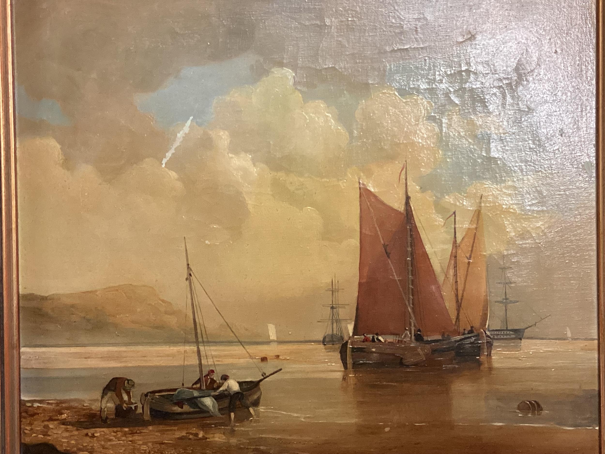 ANDRE DE MOLLER C20th, British, Two pairs gilt framed oil on canvas, depicting C19th shipping - Image 24 of 32