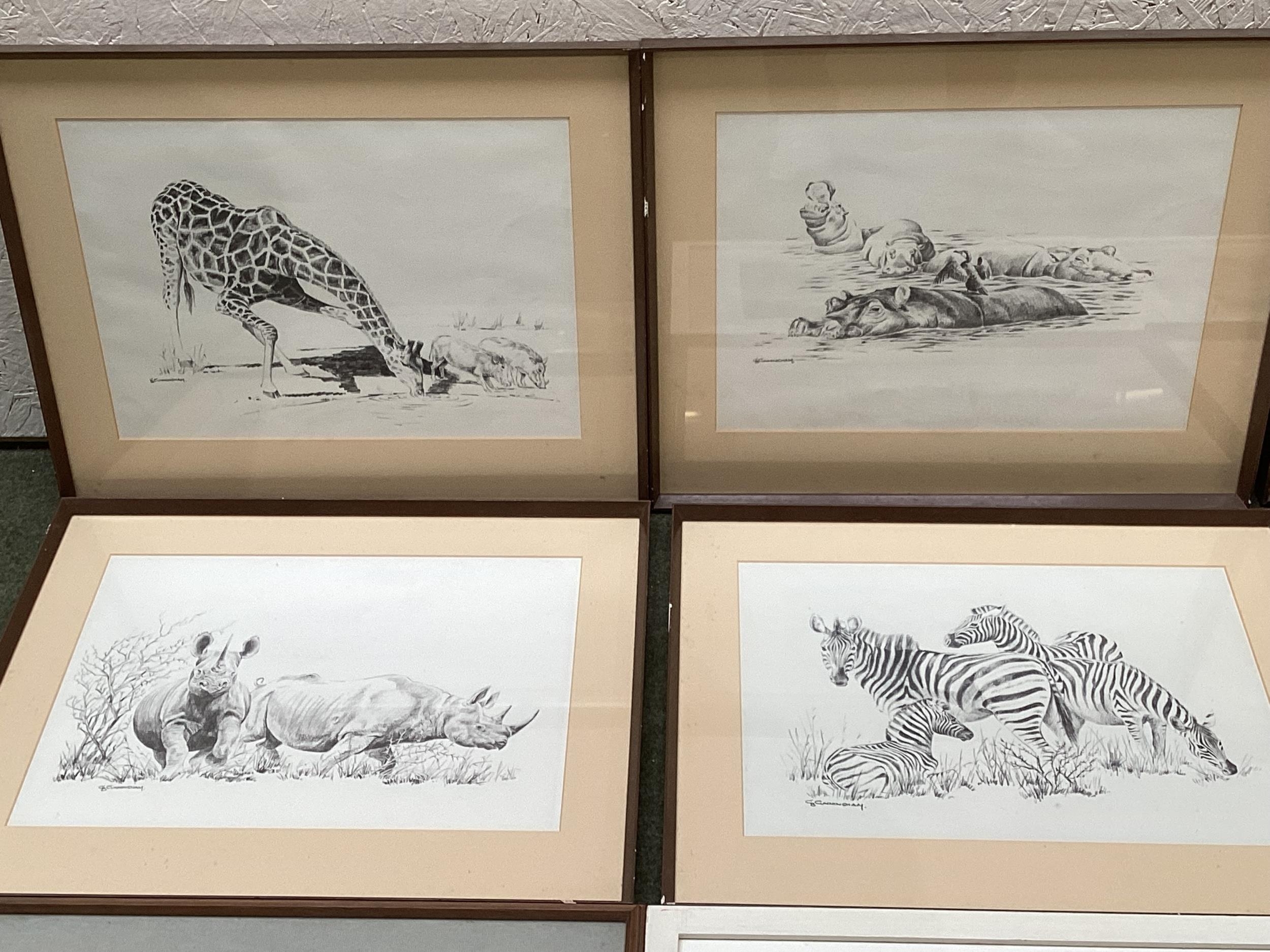 Quantity of pictures and prints to include a Cecil Aldin Hunting print, and a set of framed and - Image 7 of 14