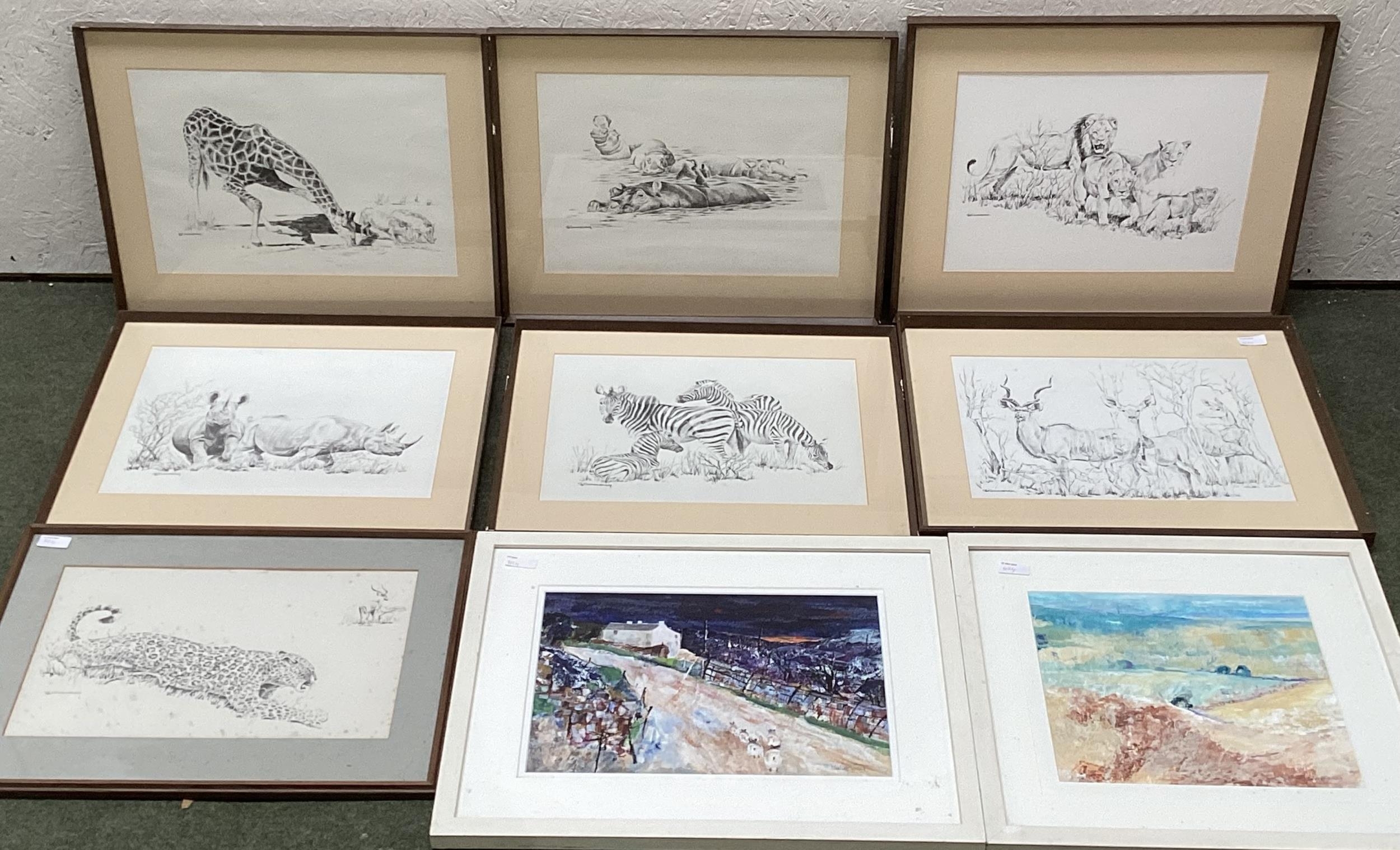 Quantity of pictures and prints to include a Cecil Aldin Hunting print, and a set of framed and - Image 4 of 14