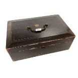 Leather box with brass handle, embossed " Deputy Judge Advocate, ARMY IN THE EAST by Wickwar & Co,