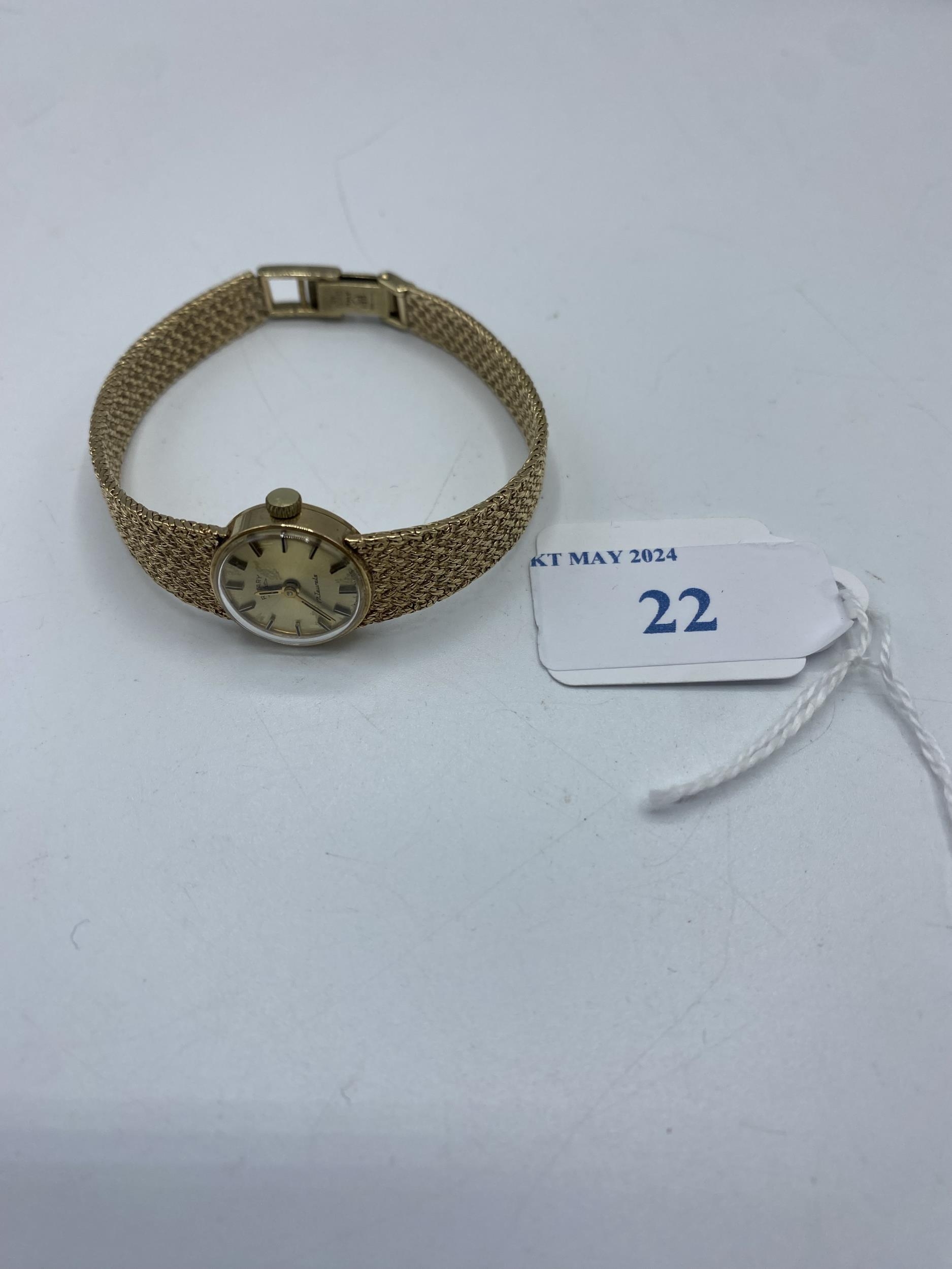 A 9ct gold cased Rotary cocktail watch on 9ct gold bracelet strap. 25.6g. - Image 2 of 5