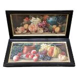 G BARBARBO, Pair oil Still life of Fruit, in black and gilt glazed frames, 44 x 90cm