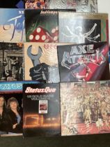 Vinyl records, circa 31. See photos for a selection of albums. To include, Status Quo, Bon Jovi, Def