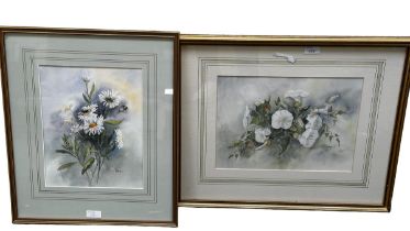 CARYL SMITH (XX) Two watercolours on paper, "from the Hedgerow", each in glazed gilt frames, 23 x